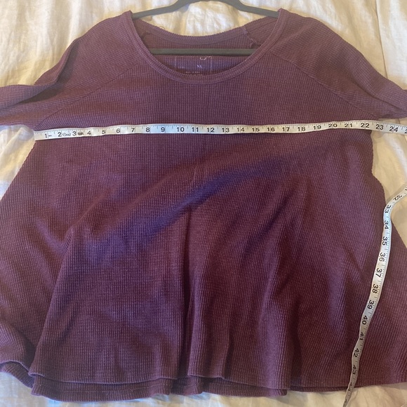 We the free waffle thermal swing top long sleeve purple XL - Picture 7 of 8